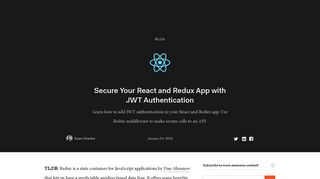 Secure Your React and Redux App with JWT Authentication - Auth0