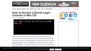 How to Access a Secret Login Console in Mac OS - OSXDaily