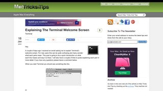 Explaining The Terminal Welcome Screen | Mac Tricks And Tips