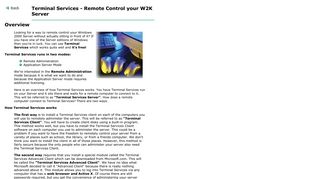 Terminal Services - Remote Control your W2K Server - Akadia