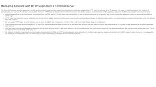 Managing SonicOS with HTTP Login from a Terminal Server - SonicWall