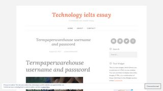 Termpaperwarehouse username and password – Technology ielts ...