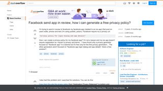 Facebook send app in review, how i can generate a free privacy ...