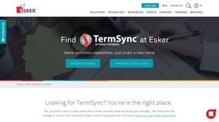 Find TermSync at Esker