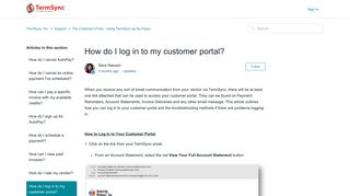 How do I log in to my customer portal? – TermSync, Inc.