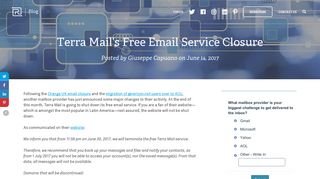 Terra Mail's Free Email Service Closure | Return Path