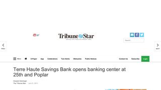 Terre Haute Savings Bank opens banking center at 25th and Poplar ...