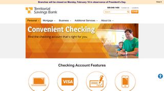 Checking Accounts | Territorial Savings Bank
