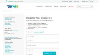 Tervis Product Registration | Tervis Official Store