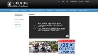 Stockton University- Job Opportunities