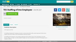 TES Staffing eTime Employee 1.36.99.227 Free Download
