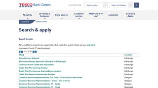 Search & apply | Tesco Bank