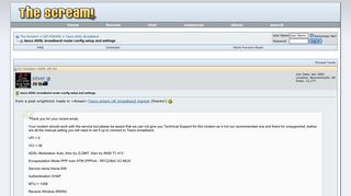 tesco ADSL broadband router config setup and settings - The Scream!