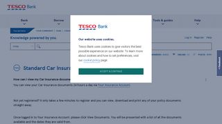 How can I view my Car Insurance documents? - Your ... - Tesco Bank