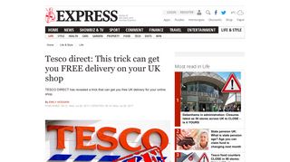 Tesco direct: This trick can get you FREE UK delivery on your online ...