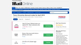 Tesco Groceries discount code - FREE DELIVERY in February - Daily ...