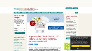 Supermarket Chefs: Tesco Diet Plan - Weight Loss Resources