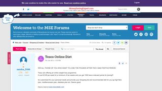 Tesco Online Diet - MoneySavingExpert.com Forums