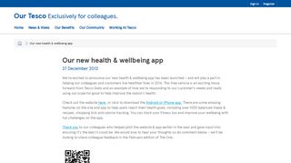 Our new health & wellbeing app - Our Tesco