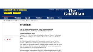 Your shout | Global | The Guardian