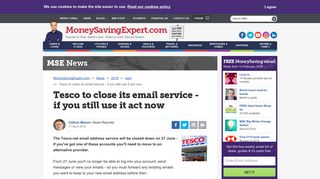 Tesco to close its email service - if you still use it act now