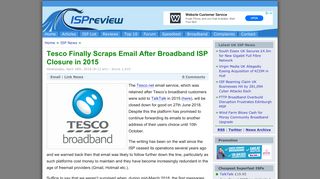 Tesco Finally Scraps Email After Broadband ISP Closure in 2015 ...