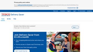Tesco Delivery Saver | Home Delivery | Tesco.com