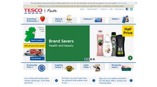 Tesco.ie - online shopping; bringing the supermarket to you.