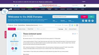 Tesco internet saver - MoneySavingExpert.com Forums