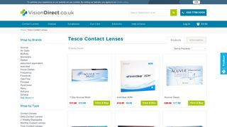 Tesco Contact Lenses | Vision Direct UK