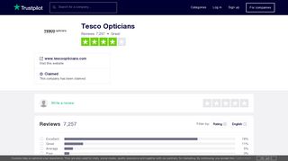 Tesco Opticians Reviews | Read Customer Service Reviews of www ...