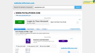 payslipview.com at WI. Tesco Payslips and P60s - Login