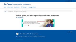 We've given our Tesco pension website a makeover - Our Tesco