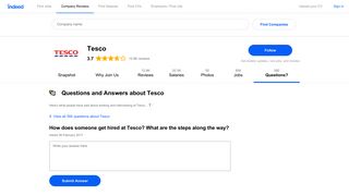 How does someone get hired at Tesco? What are the steps along the ...
