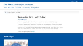 Save As You Earn – Join Today! - Our Tesco