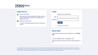 Login - Tesco Bank