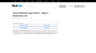 Tesco Webmail Login – Sign in Email.tesco.net - TeleCoz