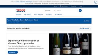 Online Wine by the Case ordering - Tesco Wine by the Case