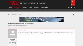 How to register tesla app for used tesla | Tesla Motors Club