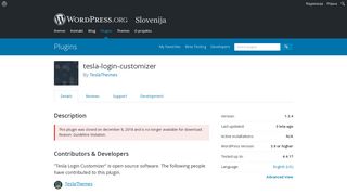 Tesla Login Customizer | WordPress.org