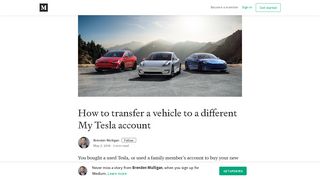 How to transfer a vehicle to a different My Tesla account - Medium