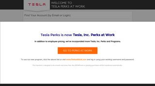 by Email or Login - Tesla Perks at Work