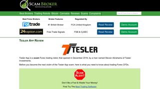 Scam Broker Investigator • Tesler App Review