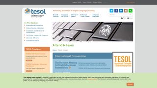 Attend and Learn - TESOL International Association