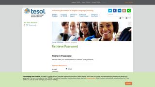 Retrieve password - TESOL International Association