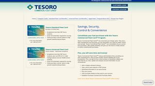 Tesoro Commercial Fleet Cards - Universal Fuel Cards