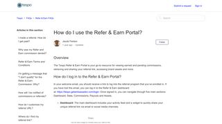 How do I use the Refer & Earn Portal? – Tespo