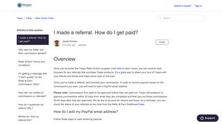 I made a referral. How do I get paid? – Tespo