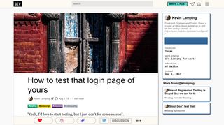 How to test that login page of yours - DEV Community