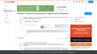 Validate a username and password against Active Directory? - Stack ...